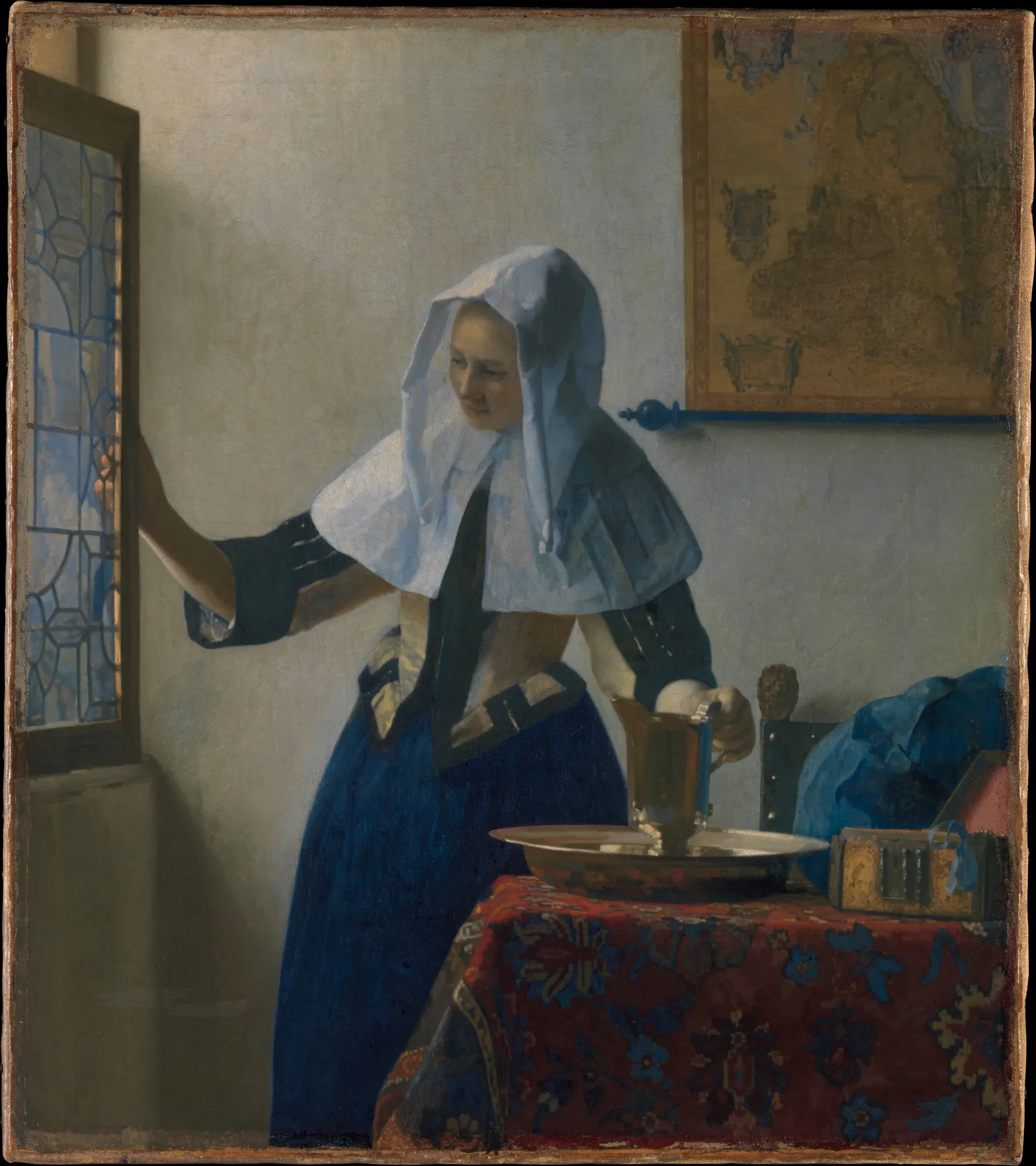 ヨハネス・フェルメール《水差しを持つ女》1662年頃、The Metropolitan Museum of Art, 89.15.21。Public Domain / The Met Open Access。